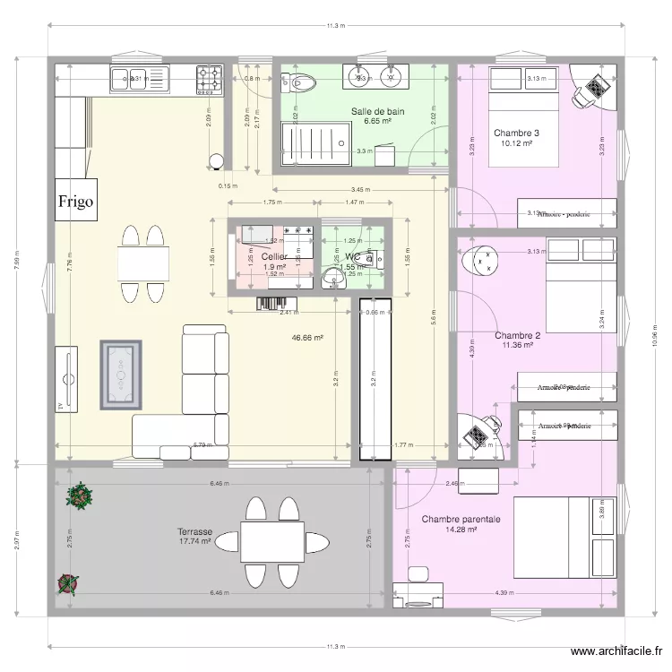 Plan maison maudette Am&eacute;nag&eacute; . Plan de 