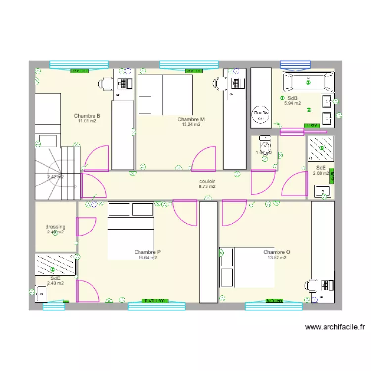 Etage rdj v3. Plan de 
