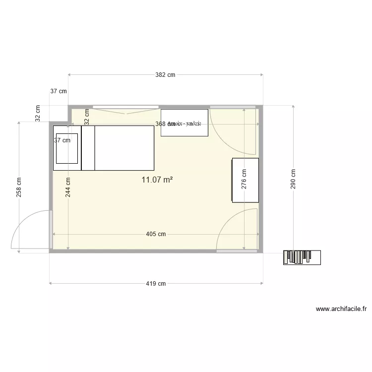 chambre noah. Plan de 