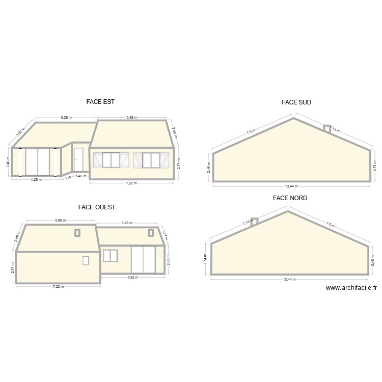 Lapelleterie Jean marie - ITE. Plan de 16 pièces et 218 m2