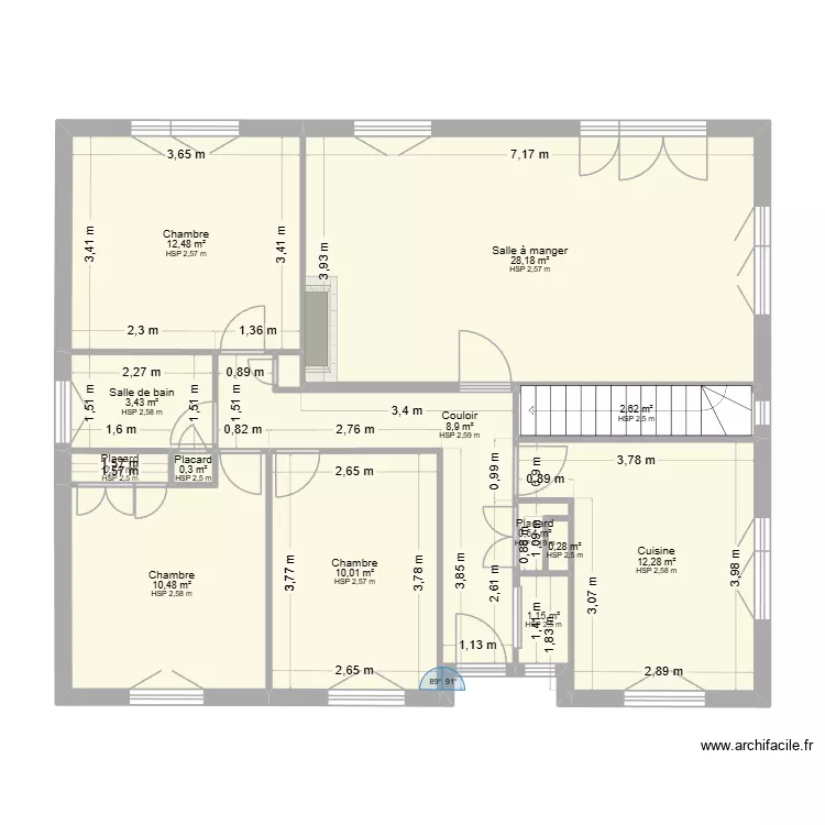 Etage Existant. Plan de 