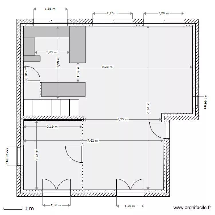 pilot etage1 murs. Plan de 