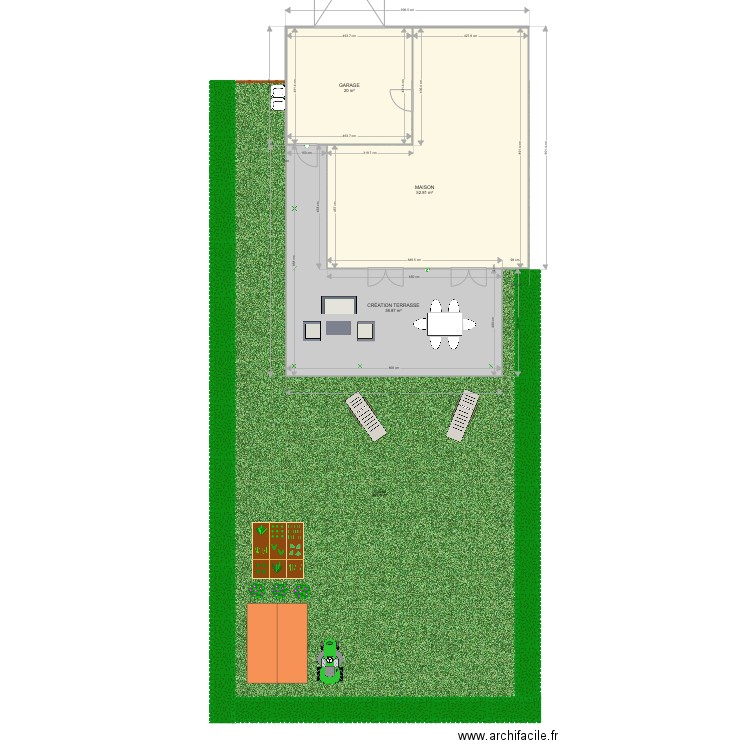 Projet Terrasse Daniel. Plan de 0 pièce et 0 m2