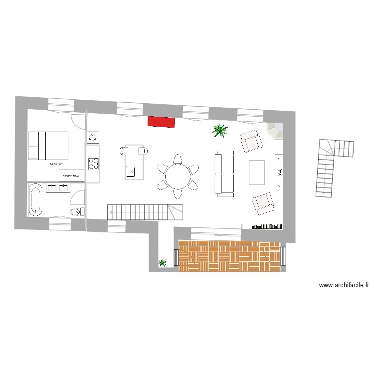 3ème VASSELOT Christophe. Plan de 1 pièce et 15 m2