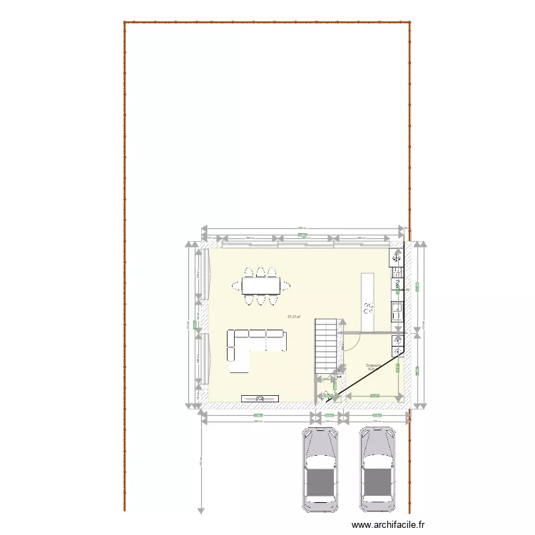 REZ DE JARDIN LOT A CRUSNES. Plan de REZ DE JARDIN LOT A CRUSNES. Plan de