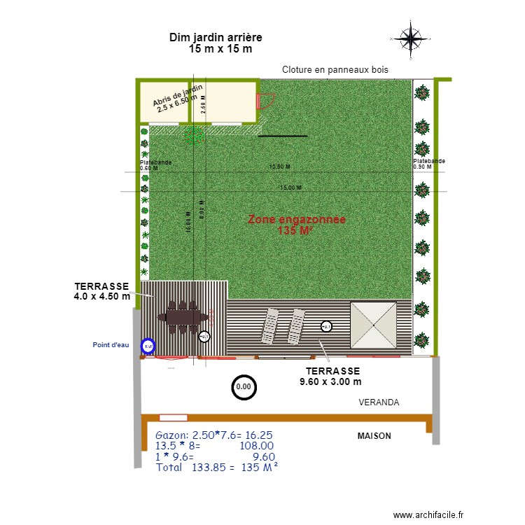 NIEUL Jardin Arrière futur. Plan de 0 pièce et 0 m2