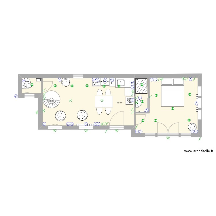 rdc v4. Plan de 0 pièce et 0 m2