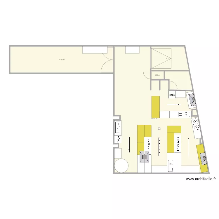 Salle de bain. Plan de 