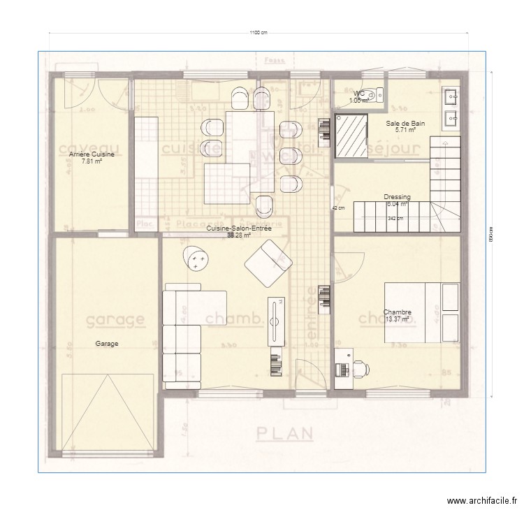 Idée 1. Plan de 0 pièce et 0 m2