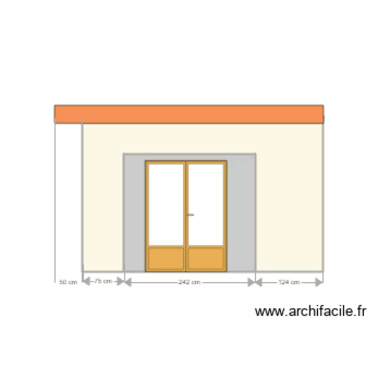 face ouest. Plan de face ouest. Plan de