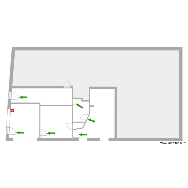 plan d'ensemble ERP. Plan de 7 pièces et 270 m2