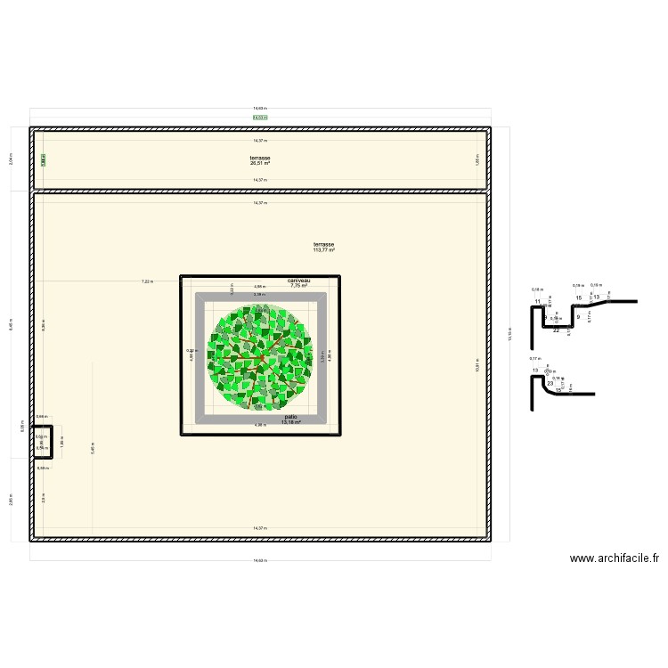 parent reuter villa . Plan de 4 pièces et 221 m2