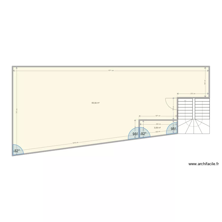 logement plateau vierge. Plan de 