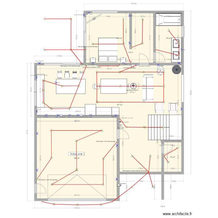 Éclairage RDC. Plan de 0 pièce et 0 m2