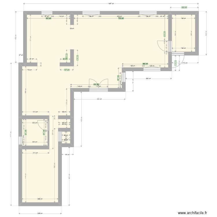 dadonville modif 1. Plan de 4 pièces et 91 m2