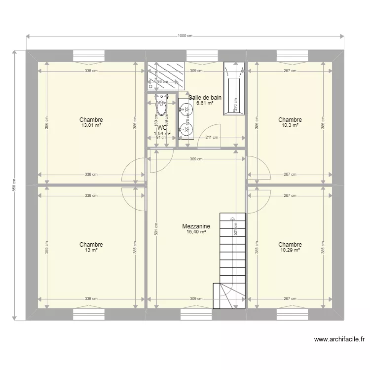 MOUINOUDINE ETAGE. Plan de 