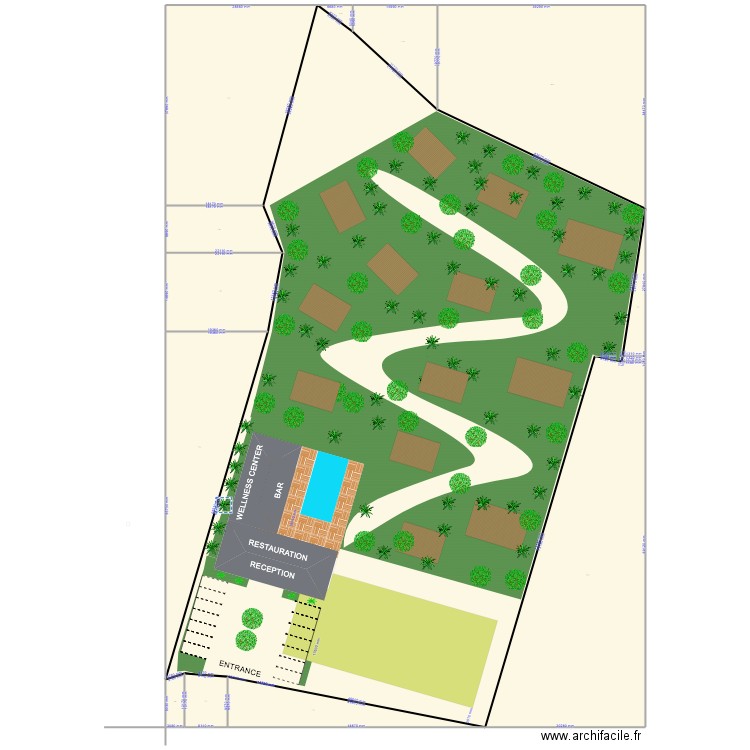 REBERO RESORT 4. Plan de 15 pièces et 3780 m2