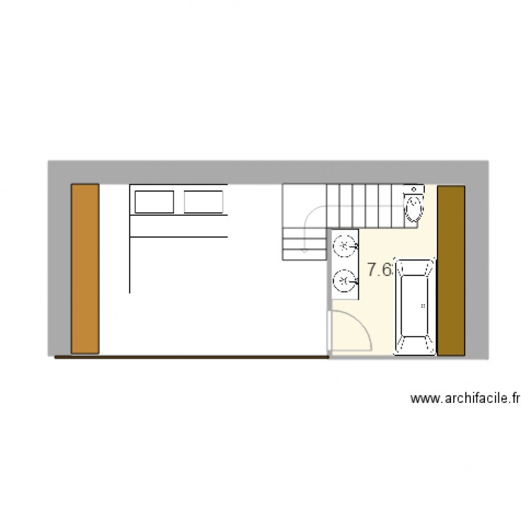 Grange Sermaise 1er étage 42. Plan de 0 pièce et 0 m2