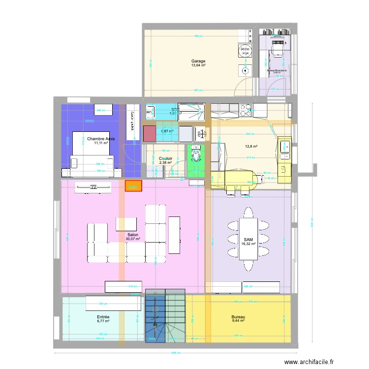 20230305. Plan de 19 pièces et 227 m2