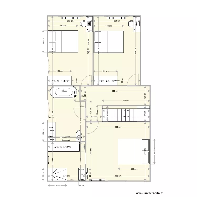 etage maison. Plan de 