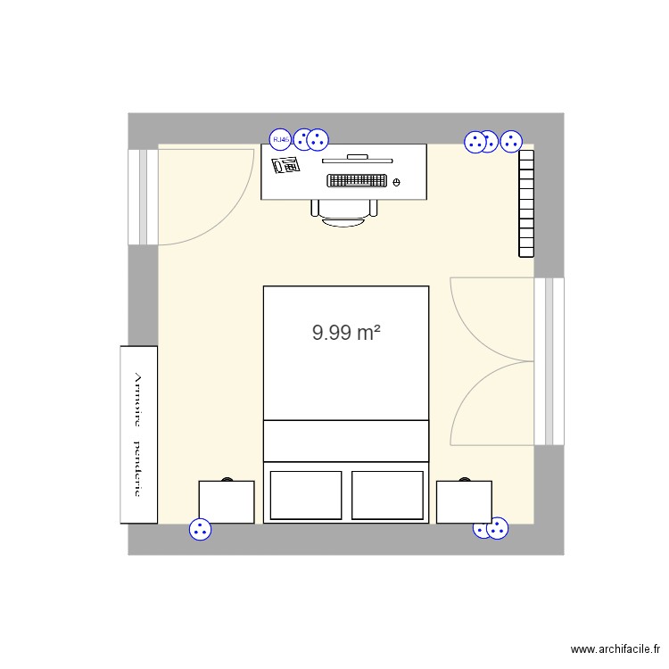 Chambre . Plan de 0 pièce et 0 m2