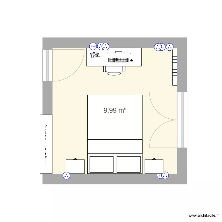 Chambre . Plan de 