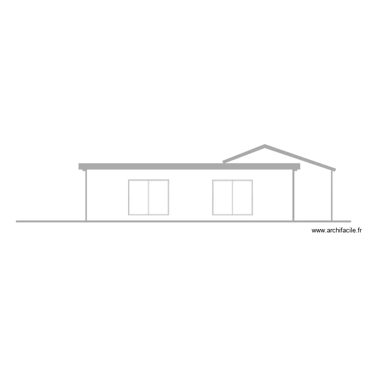 pignon maison gareoult sans toit. Plan de pignon maison gareoult sans toit. Plan de
