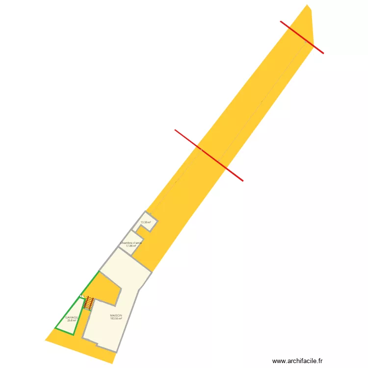 Salines V exterieure. Plan de 