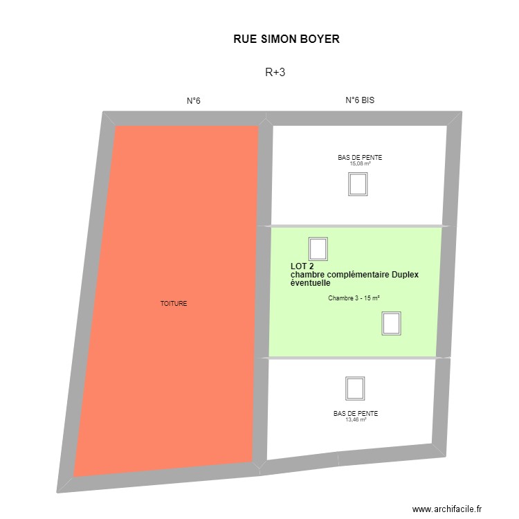 MURE. Plan de 62 pièces et 1050 m2