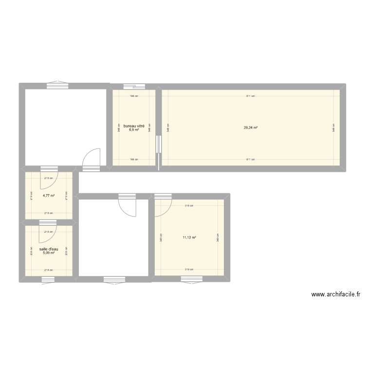 Plan  cabanon numéro 1. Plan de 0 pièce et 0 m2