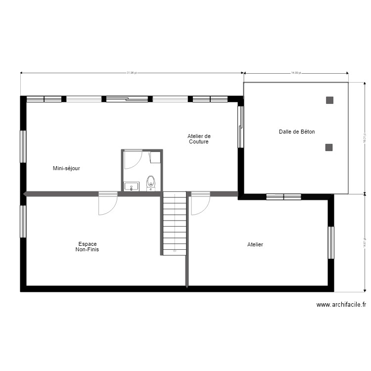 McNicoll Poulin SS et RDJ. Plan de 0 pièce et 0 m2