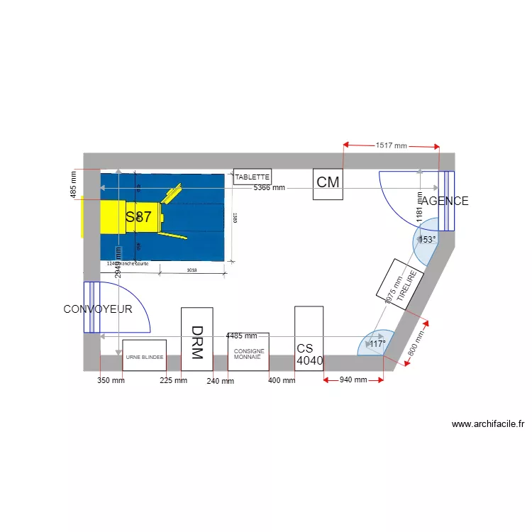 PLAN DE MASSE PROJET GROSSETO S87. Plan de 