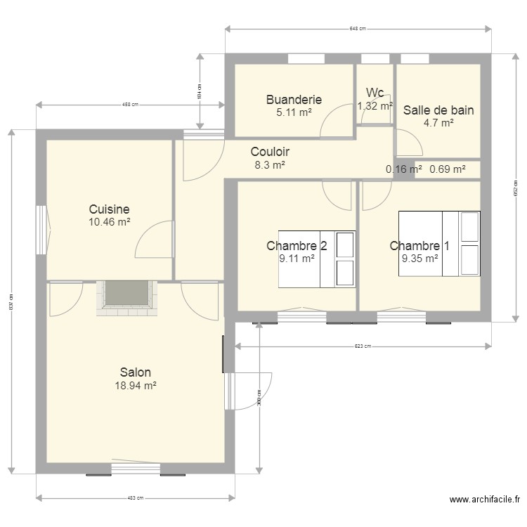 maison St Quentin 1 . Plan de 0 pièce et 0 m2