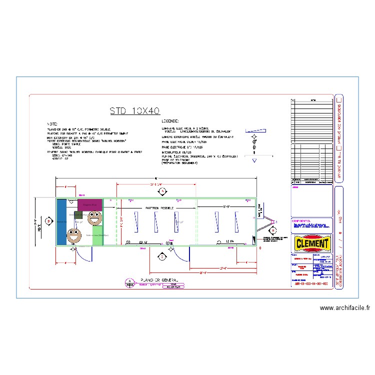 10x40 gabarit. Plan de 0 pièce et 0 m2