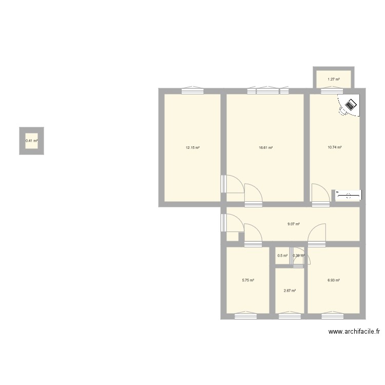 appartement F4. Plan de 0 pièce et 0 m2