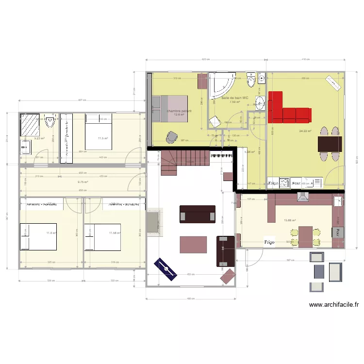 plan maison  t2 Lola Nael. Plan de 