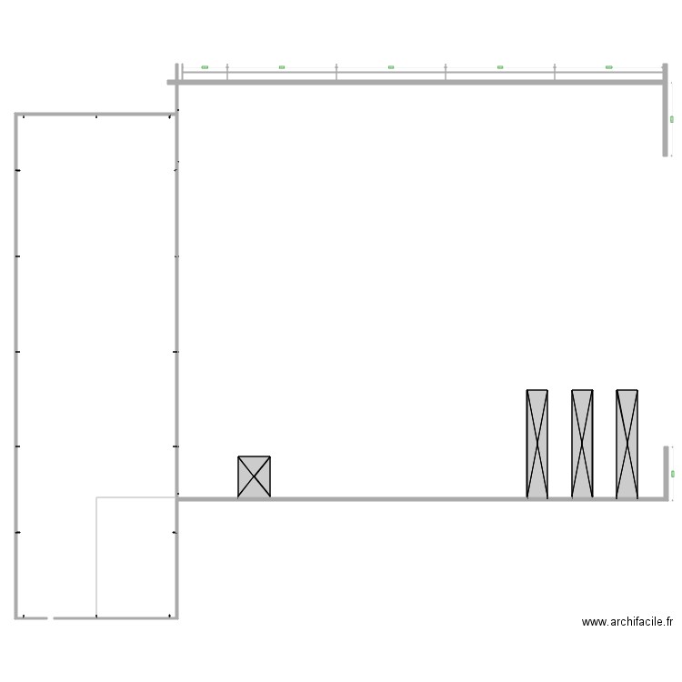 dpd la roche sur yon zone 3 et bureaux. Plan de 21 pièces et 45 m2