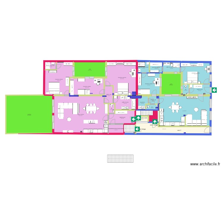 4 appartements. Plan de 0 pièce et 0 m2