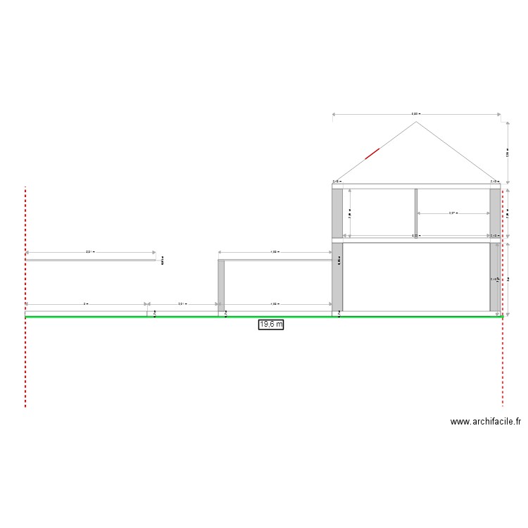 Plan de coupe. Plan de 0 pièce et 0 m2