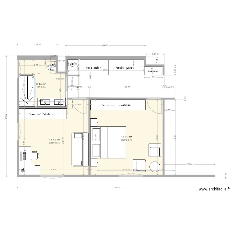 Chambre bureau 7. Plan de 0 pièce et 0 m2