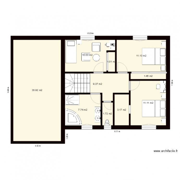 plan Naèl et Laura étage . Plan de 0 pièce et 0 m2