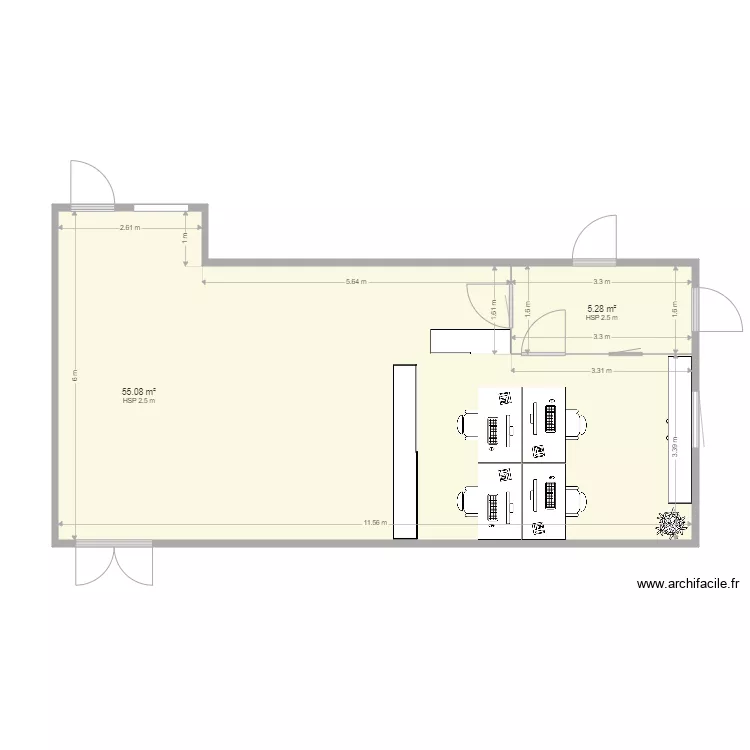 Bureau transports. Plan de 