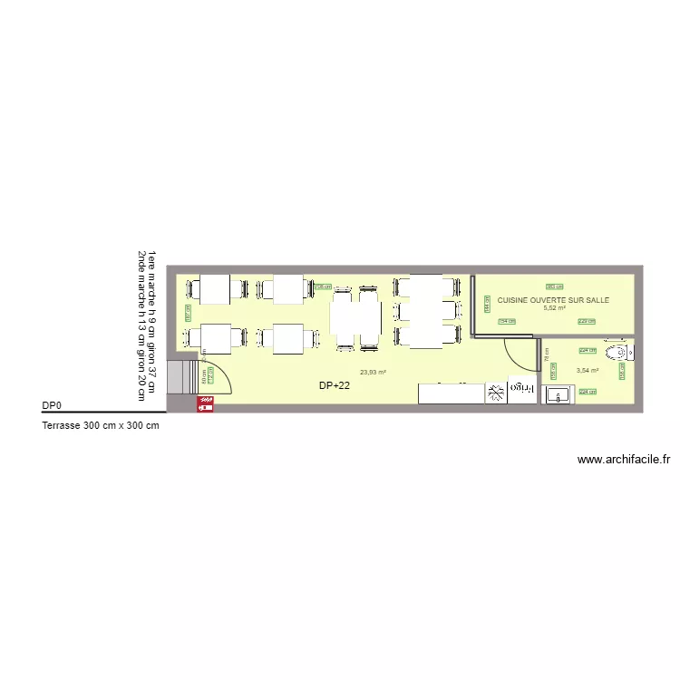 1929 AVANT TRAVAUX. Plan de 