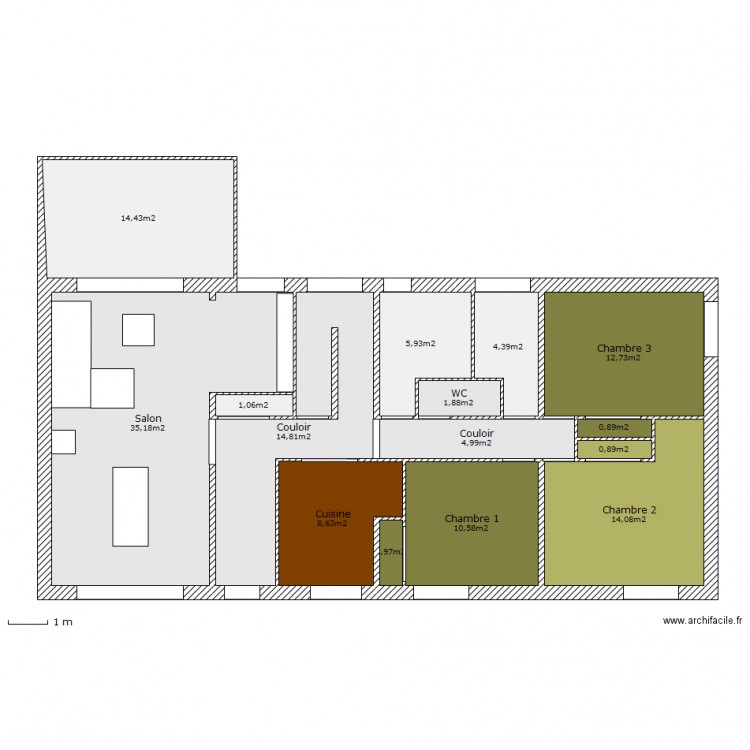 Maison modif N 1. Plan de 0 pièce et 0 m2