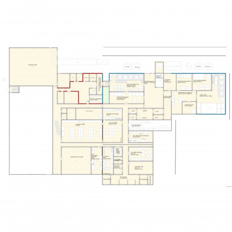 V9963 Agrandissement  Fonct CROCMO GMP dans 14 000p2  V9963. Plan de 0 pièce et 0 m2