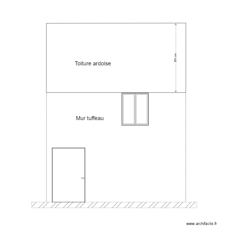 facade nord actuelle. Plan de 0 pièce et 0 m2