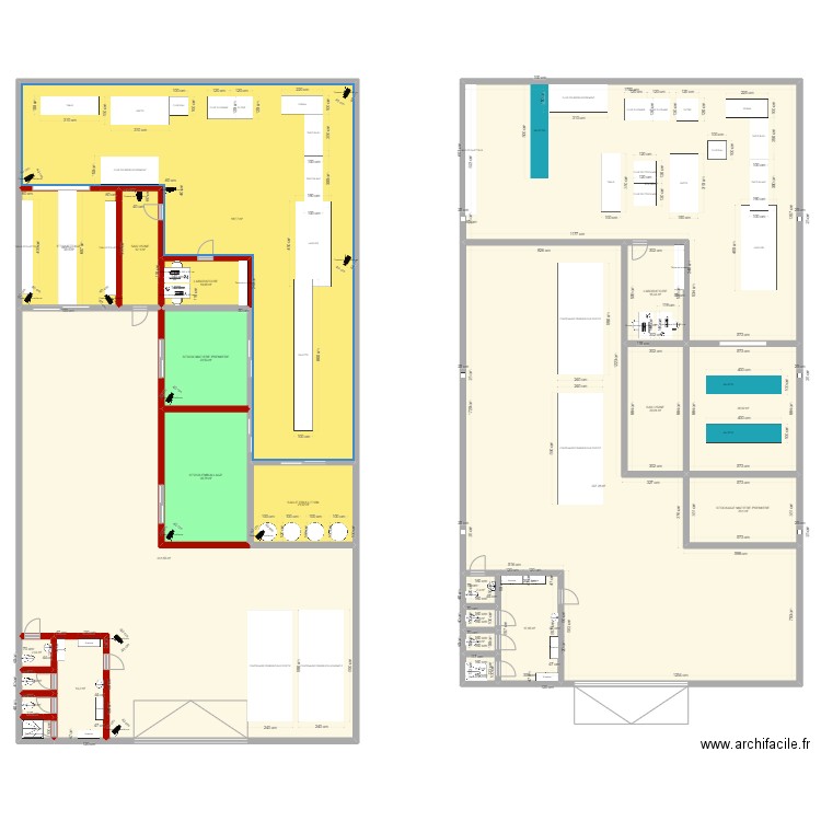 plan usine 630m2 v2. Plan de 34 pièces et 1691 m2