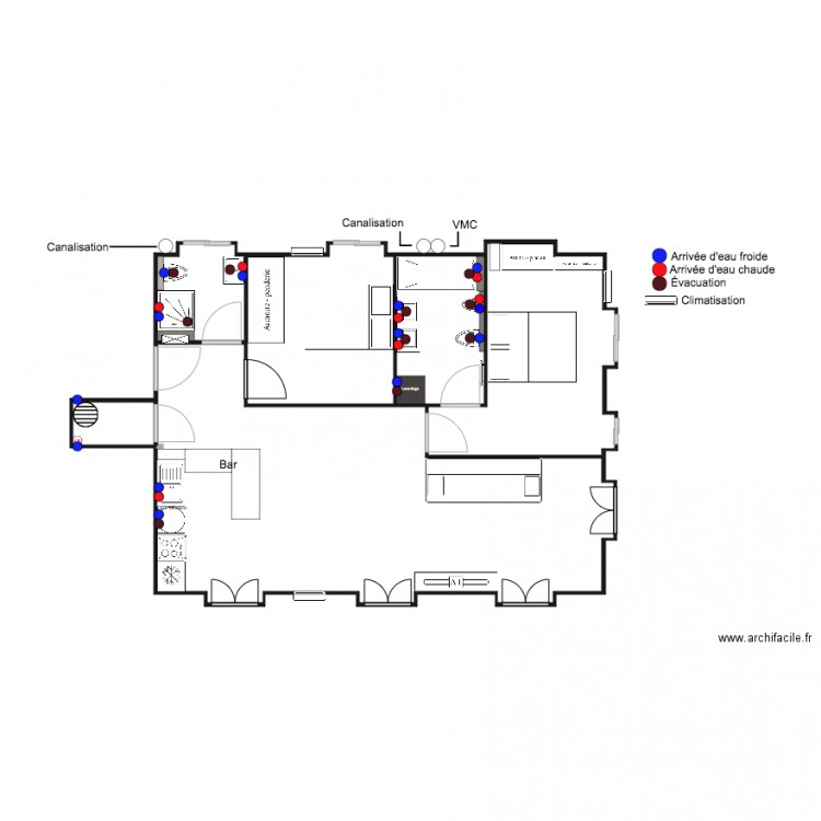 Villa madeleine R2 Plan Plomberie Partie 2. Plan de 0 pièce et 0 m2