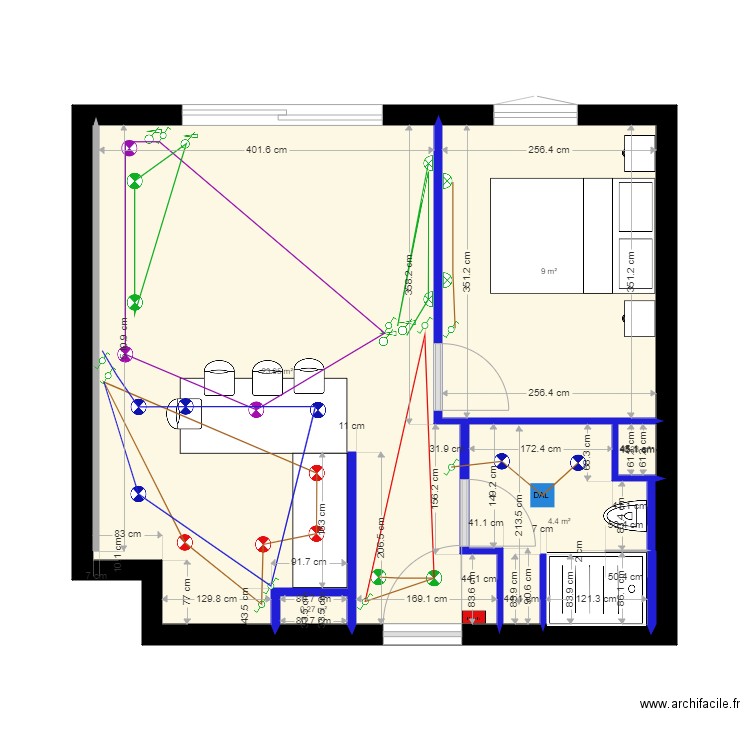 apartement 6 electricite interupteur. Plan de 0 pièce et 0 m2