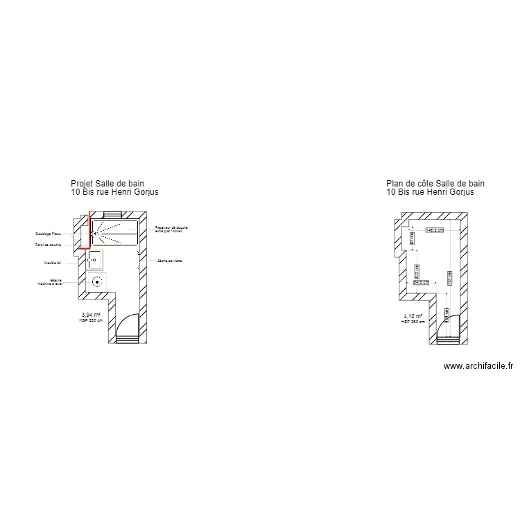 Henri gorjus Quadral. Plan de 2 pièces et 8 m2